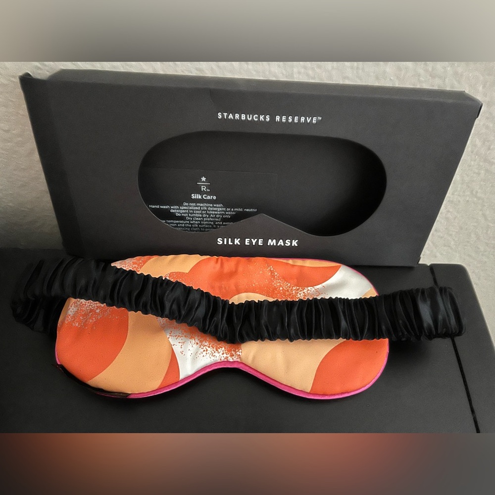 Starbucks Orange Silk Eye Mask - Picture 2 of 4